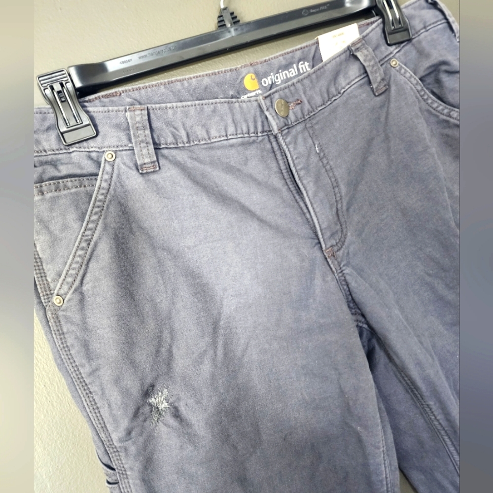 Carhartt Fleece Lined Pants Gray Size 12 NWT
